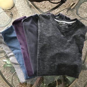 5 Eddie Bauer Tees S/S Medium Crew/V-neck Bundle